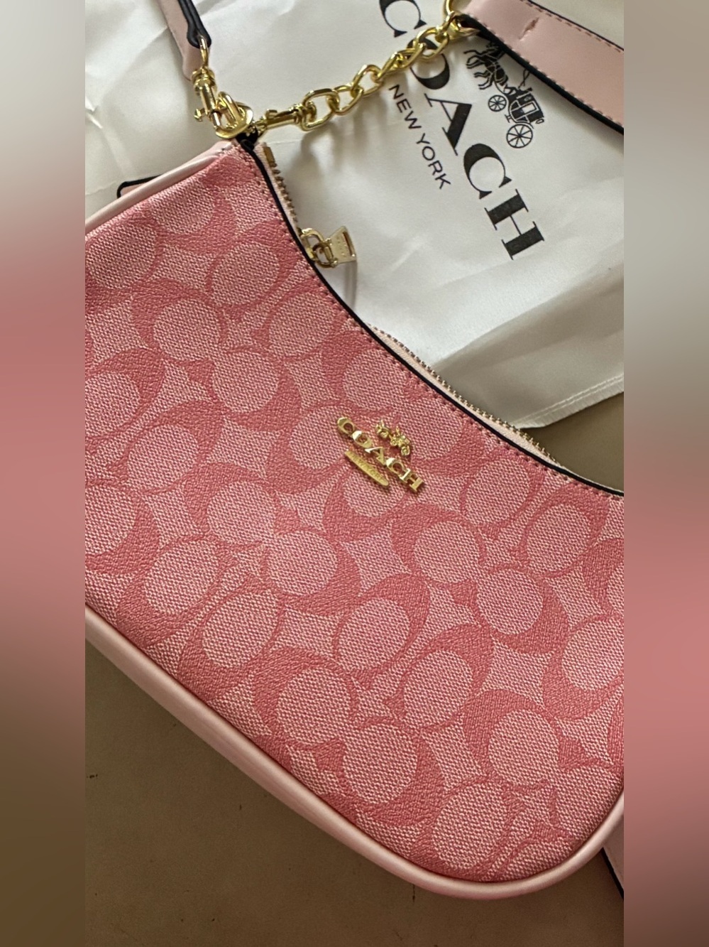 COACH Pink Signature crossbody Bag
